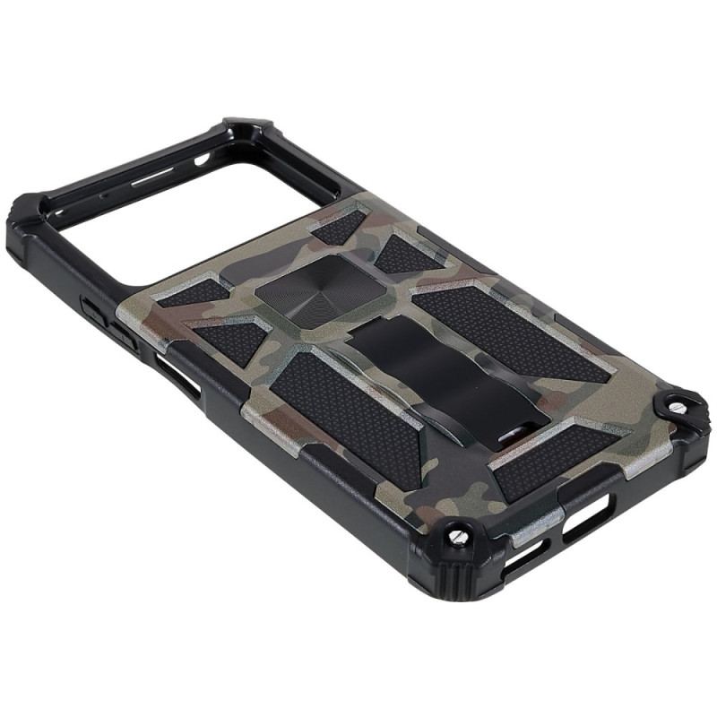 Capa Para Poco X4 Pro 5G Suporte Removível De Camuflagem