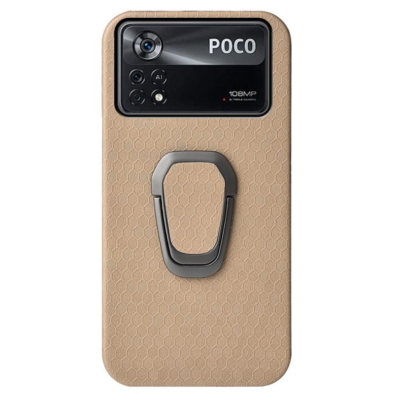 Capa Para Poco X4 Pro 5G Textura Honeycomb Com Suporte