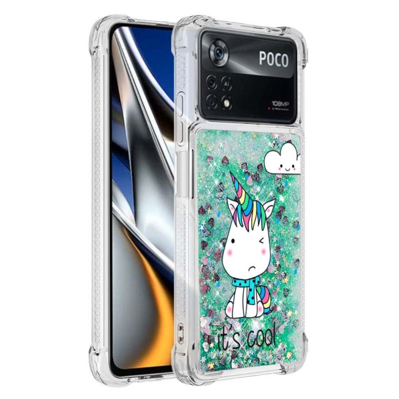 Capa Para Poco X4 Pro 5G Unicórnio Glitter