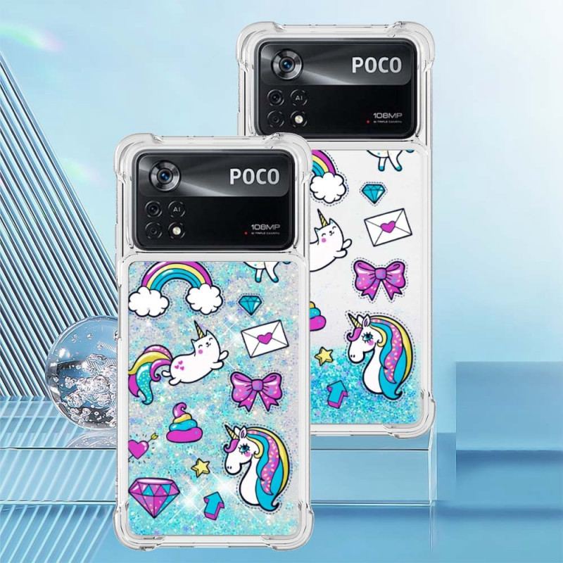 Capa Para Poco X4 Pro 5G Unicórnio Glitter