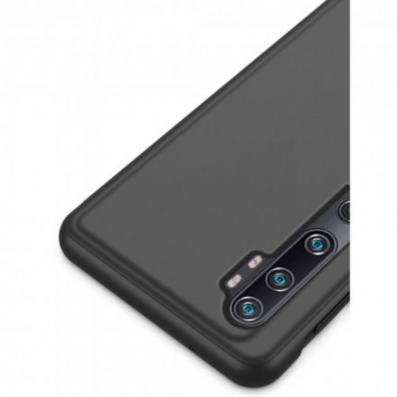 Capa De Celular Para Xiaomi Mi Note 10 / 10 Pro Espelho E Couro Sintético