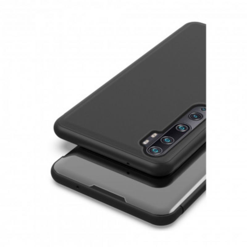 Capa De Celular Para Xiaomi Mi Note 10 / 10 Pro Espelho E Couro Sintético