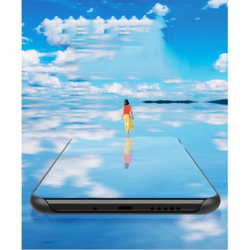 Capa De Celular Para Xiaomi Mi Note 10 / 10 Pro Espelho E Couro Sintético