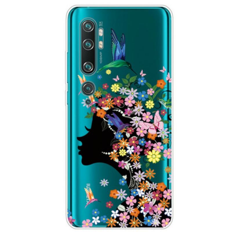 Capa De Celular Para Xiaomi Mi Note 10 / 10 Pro Linda Cabeça De Flor