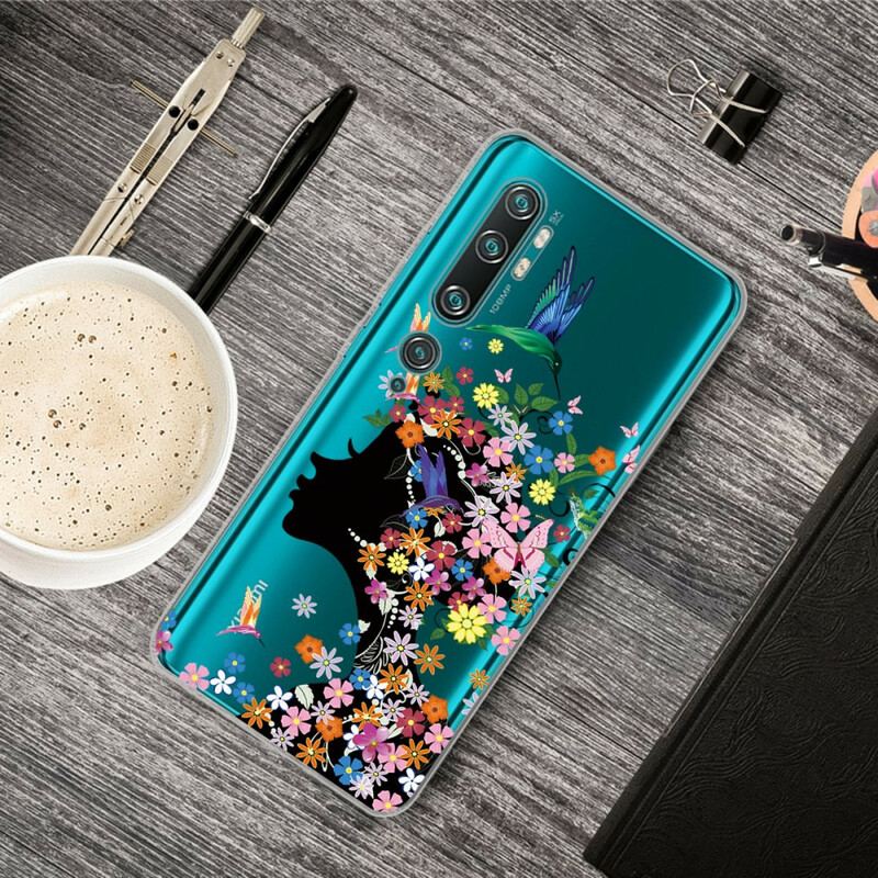 Capa De Celular Para Xiaomi Mi Note 10 / 10 Pro Linda Cabeça De Flor