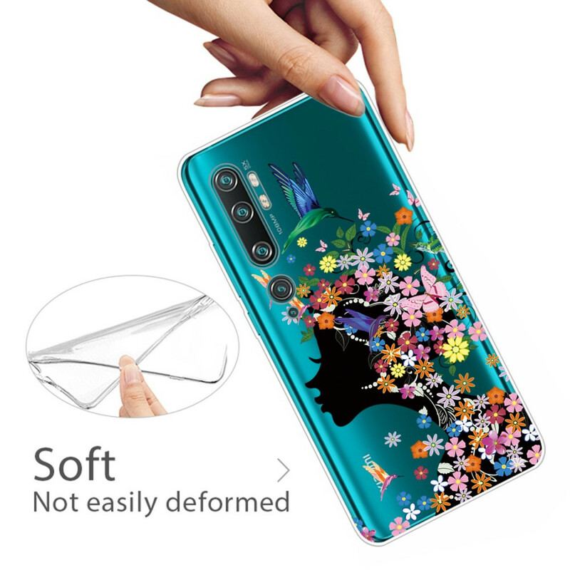 Capa De Celular Para Xiaomi Mi Note 10 / 10 Pro Linda Cabeça De Flor