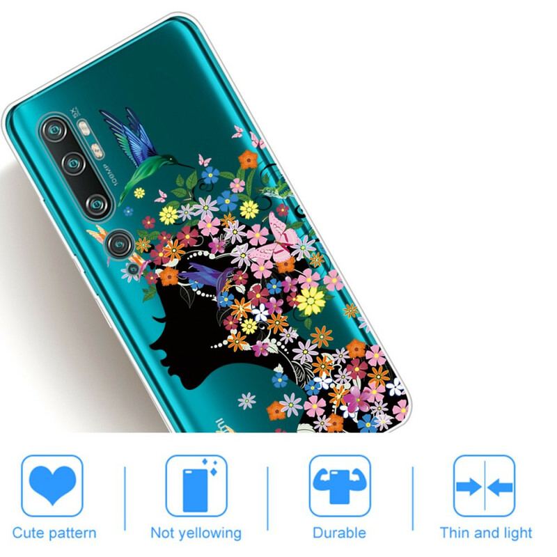 Capa De Celular Para Xiaomi Mi Note 10 / 10 Pro Linda Cabeça De Flor