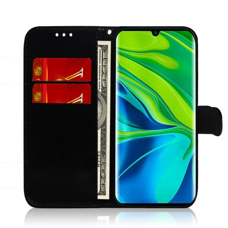 Capa De Couro Para Xiaomi Mi Note 10 / 10 Pro Capa De Espelho De Couro Sintético