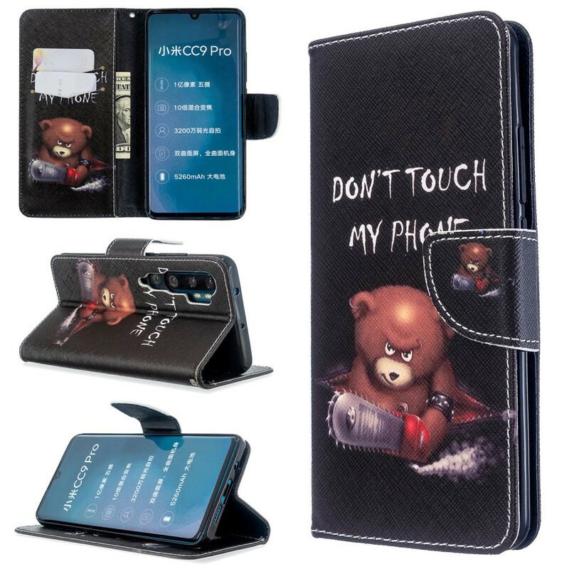 Capa Flip Para Xiaomi Mi Note 10 / 10 Pro Urso Perigoso