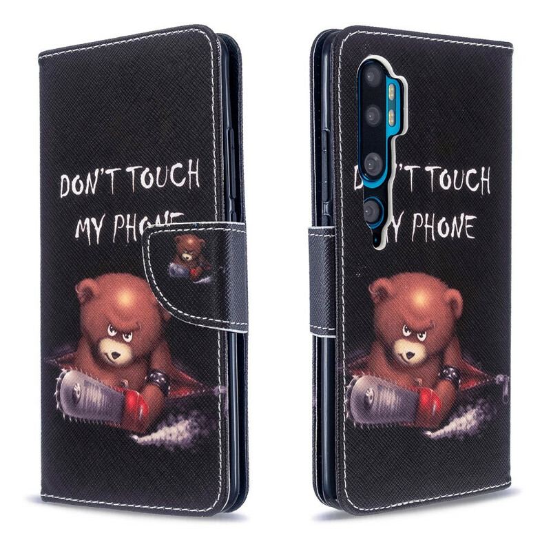 Capa Flip Para Xiaomi Mi Note 10 / 10 Pro Urso Perigoso