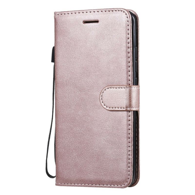 Capa Folio Para Xiaomi Mi Note 10 / 10 Pro De Cordão Estilo De Couro Com Tiras