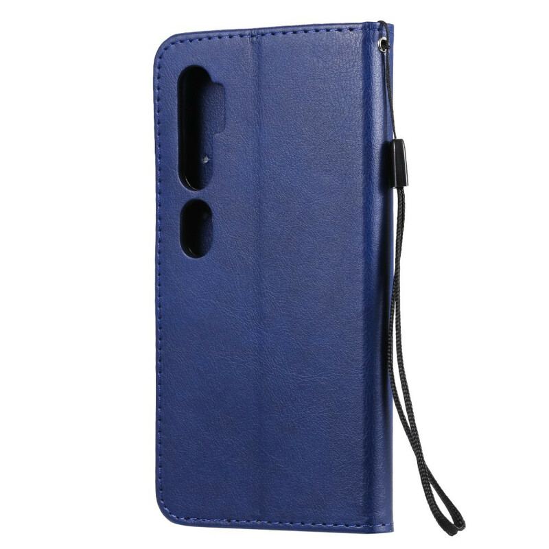 Capa Folio Para Xiaomi Mi Note 10 / 10 Pro De Cordão Estilo De Couro Com Tiras