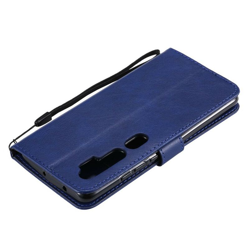 Capa Folio Para Xiaomi Mi Note 10 / 10 Pro De Cordão Estilo De Couro Com Tiras