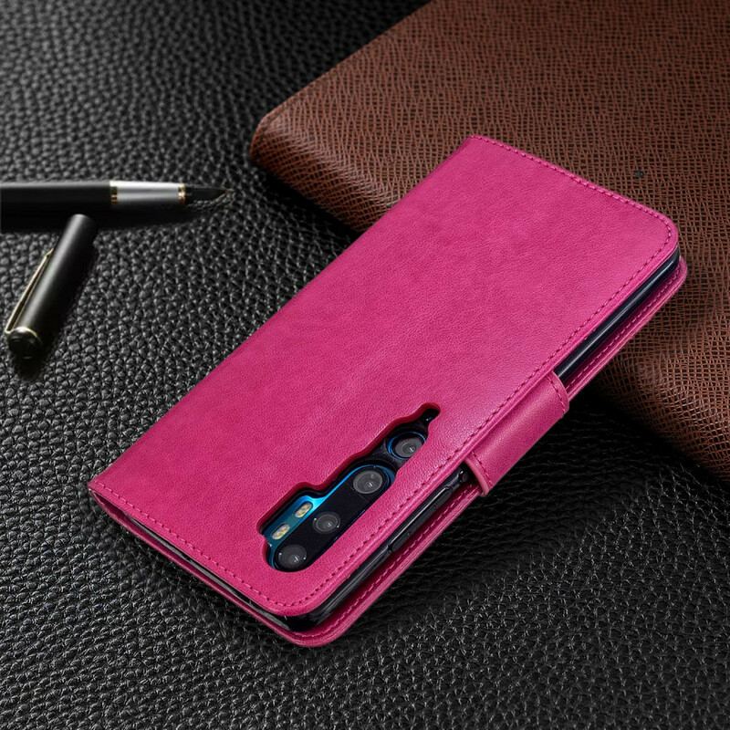 Capa Folio Para Xiaomi Mi Note 10 / 10 Pro De Cordão Strappy Estampado Borboletas