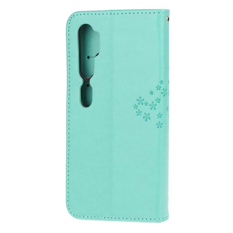 Capa Folio Para Xiaomi Mi Note 10 / 10 Pro De Cordão Tanga E Corujas