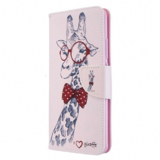 Capa Folio Para Xiaomi Mi Note 10 / 10 Pro Girafa Inteligente