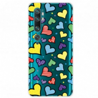 Capa Para Xiaomi Mi Note 10 / 10 Pro Corações Multicoloridos