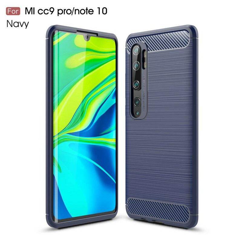 Capa Para Xiaomi Mi Note 10 / 10 Pro Fibra De Carbono Escovada