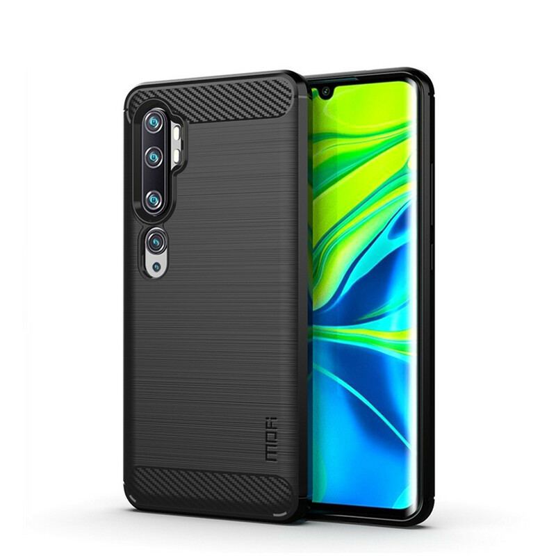 Capa Para Xiaomi Mi Note 10 / 10 Pro Fibra De Carbono Escovada Mofi