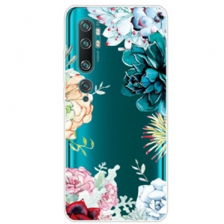 Capa Para Xiaomi Mi Note 10 / 10 Pro Flores Em Aquarela Sem Costura