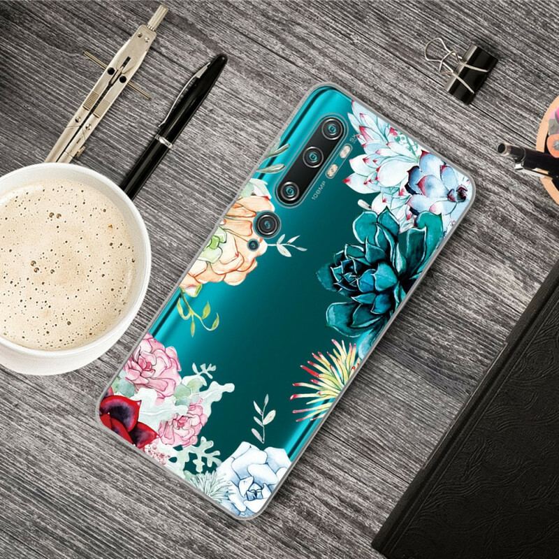 Capa Para Xiaomi Mi Note 10 / 10 Pro Flores Em Aquarela Sem Costura