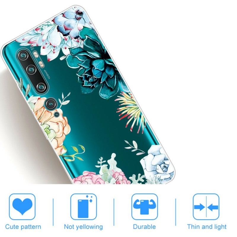 Capa Para Xiaomi Mi Note 10 / 10 Pro Flores Em Aquarela Sem Costura