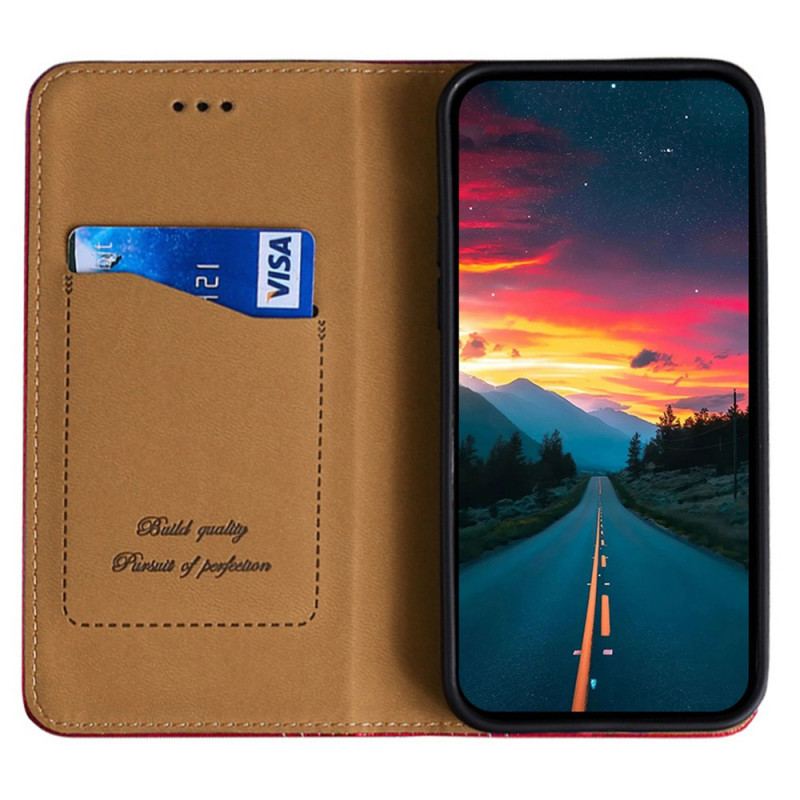 Capa De Celular Para Google Pixel 6 Flip Costura De Couro Rachado De Lichia