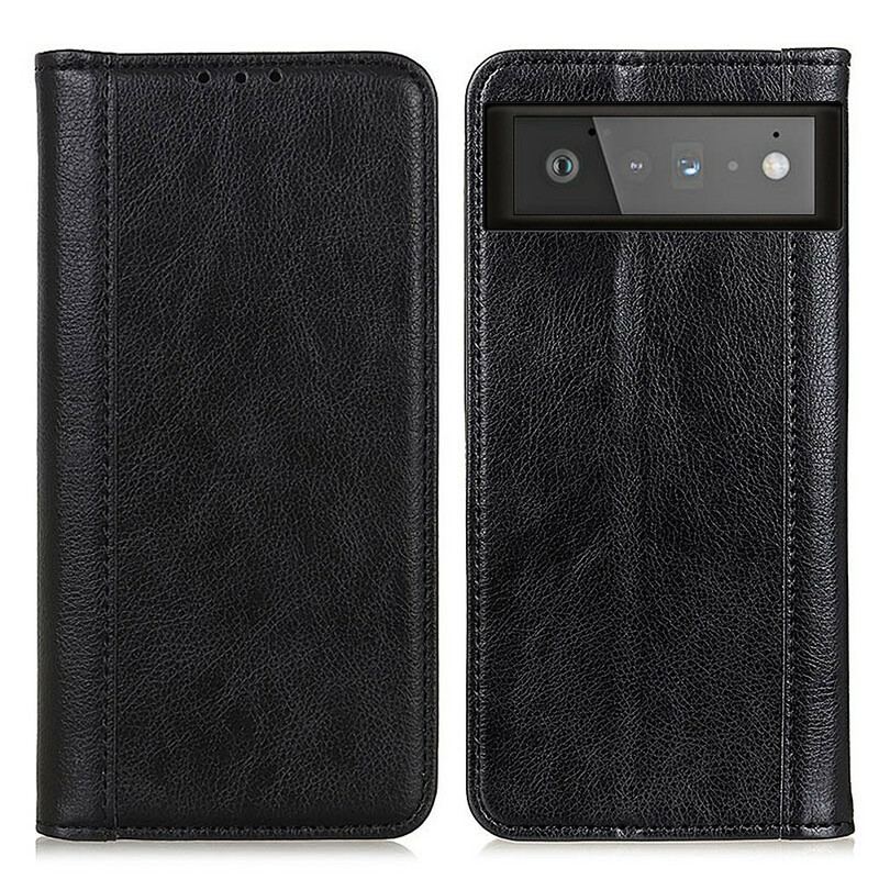 Capa De Celular Para Google Pixel 6 Flip Couro Rachado Versão Colorida