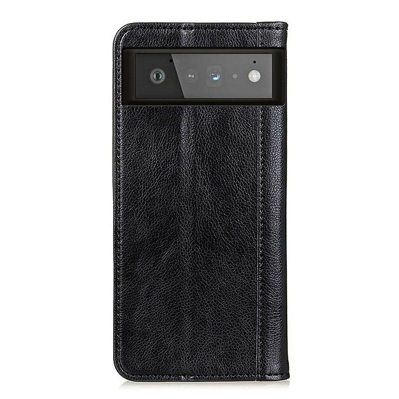 Capa De Celular Para Google Pixel 6 Flip Couro Rachado Versão Colorida