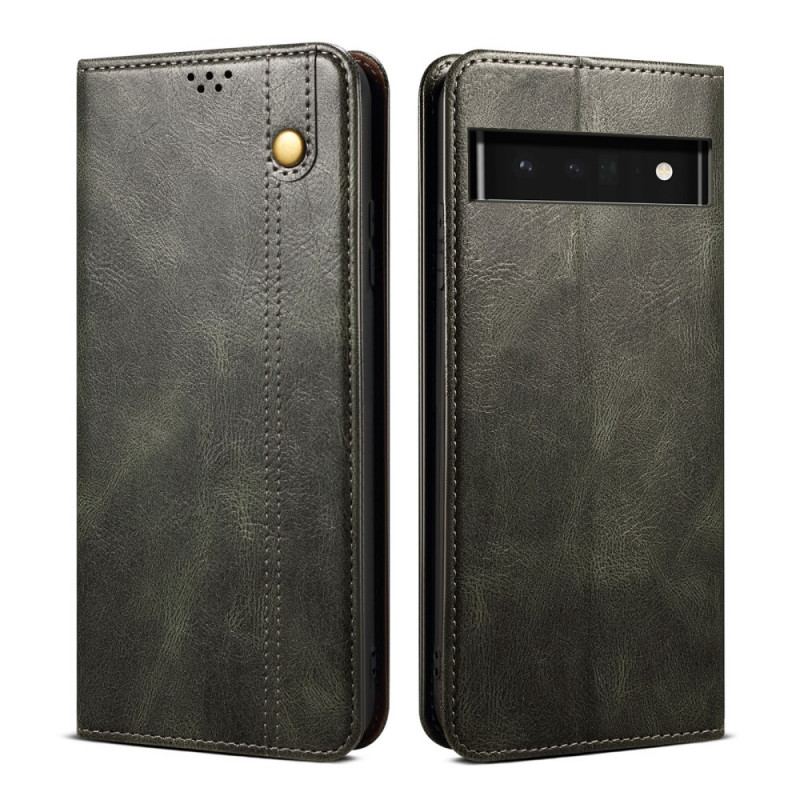 Capa De Celular Para Google Pixel 6 Flip Couro Sintético Encerado