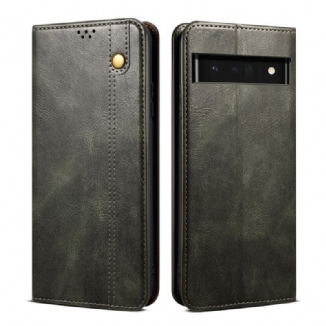 Capa De Celular Para Google Pixel 6 Flip Couro Sintético Encerado