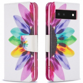 Capa De Celular Para Google Pixel 6 Flip Flor Aquarela