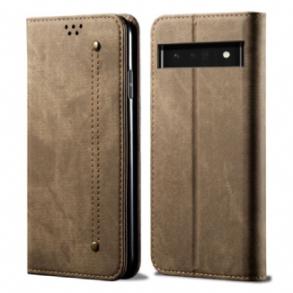 Capa De Celular Para Google Pixel 6 Flip Tecido Jeans