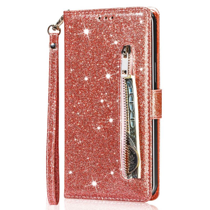 Capa Flip Para Google Pixel 6 Bolsa De Moedas Glitter