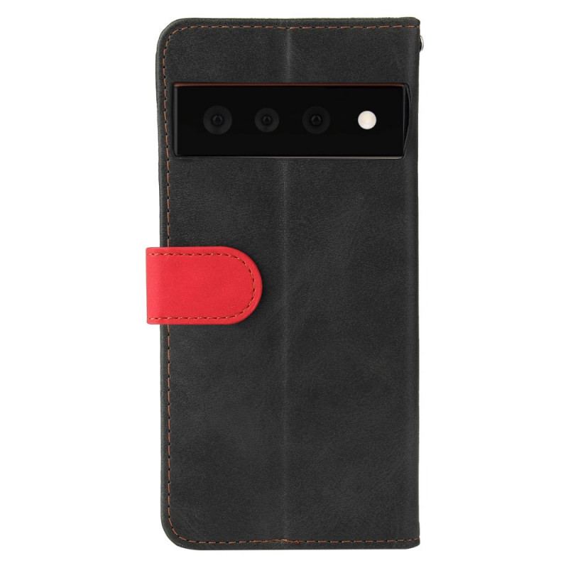 Capa Flip Para Google Pixel 6 Dois Tons