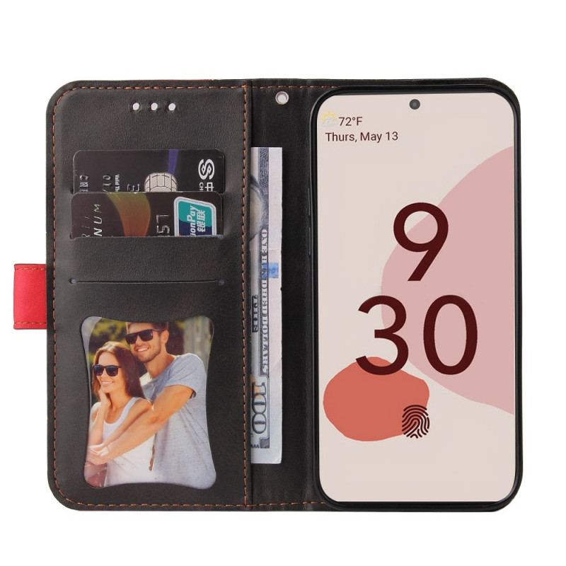 Capa Flip Para Google Pixel 6 Dois Tons