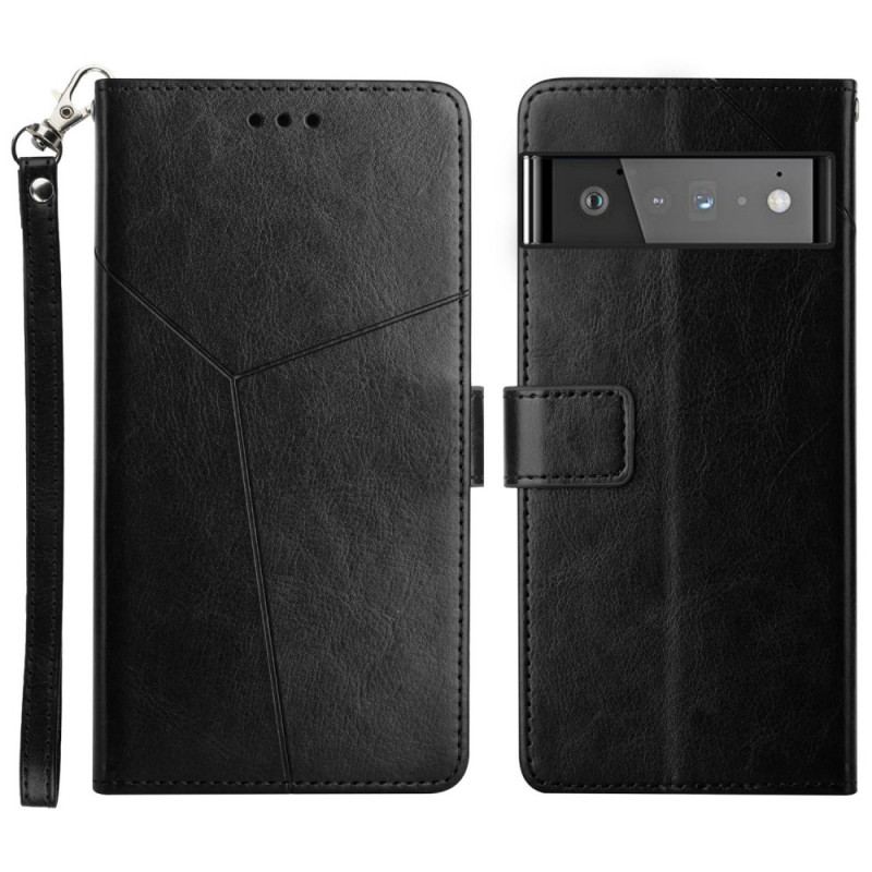 Capa Flip Para Google Pixel 6 Estilo Couro Geo Y Design