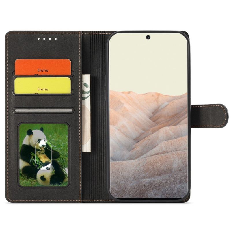 Capa Flip Para Google Pixel 6 Função Rfid Magnética