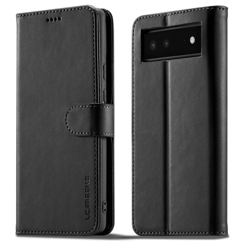 Capa Flip Para Google Pixel 6 Lc.imeeke Efeito Couro