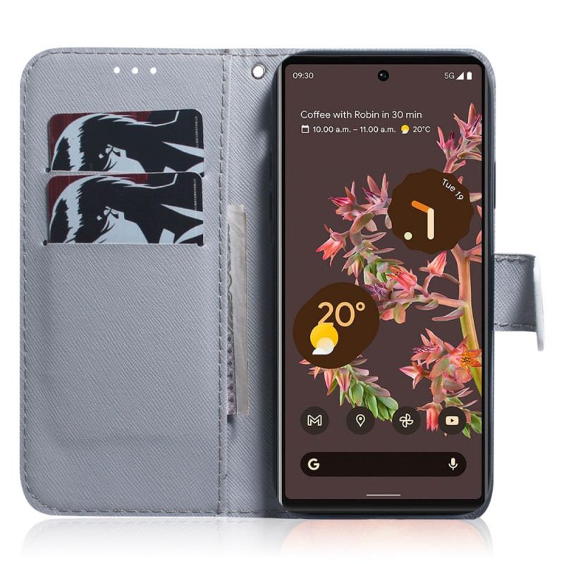 Capa Flip Para Google Pixel 6 Olhar Canino