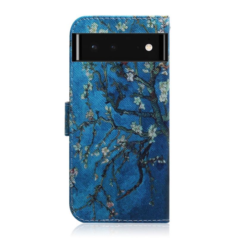 Capa Flip Para Google Pixel 6 Ramo De Árvore Florido