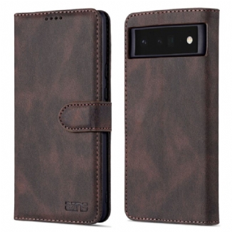 Capa Folio Para Google Pixel 6 Costura Azns