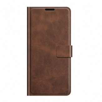 Capa Folio Para Google Pixel 6 Efeito De Couro Extremo Fino