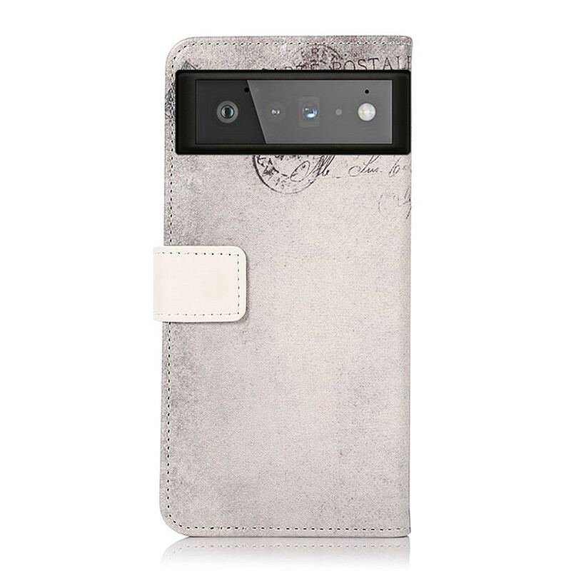 Capa Folio Para Google Pixel 6 Gato Viajante