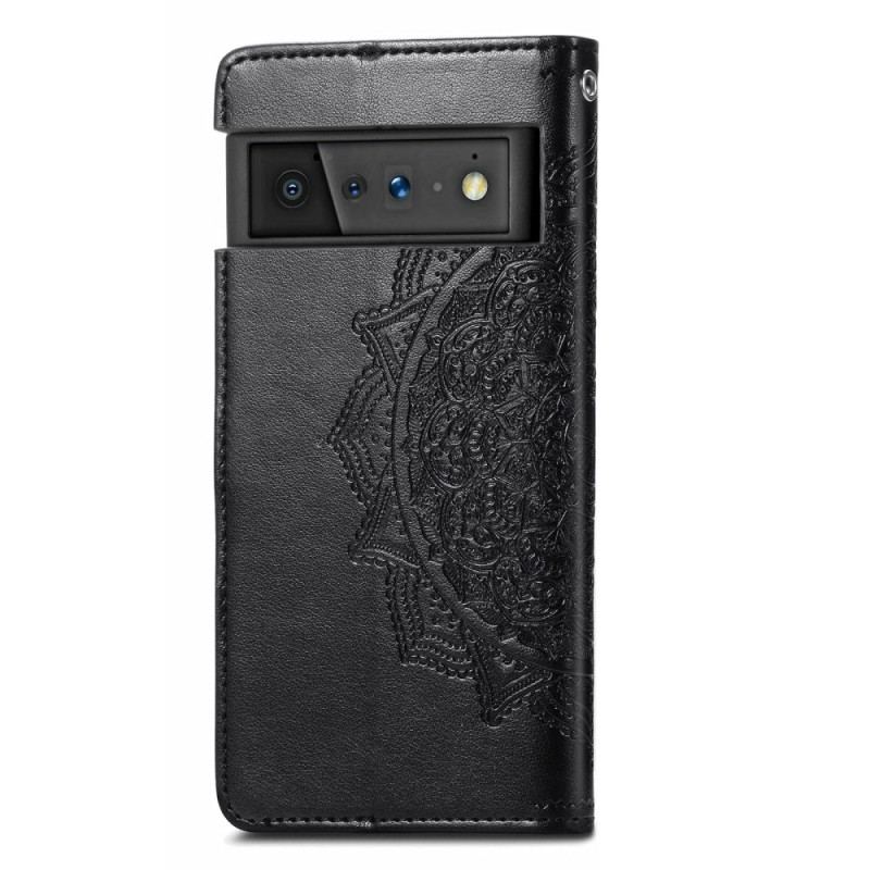 Capa Folio Para Google Pixel 6 Mandala Idade Média