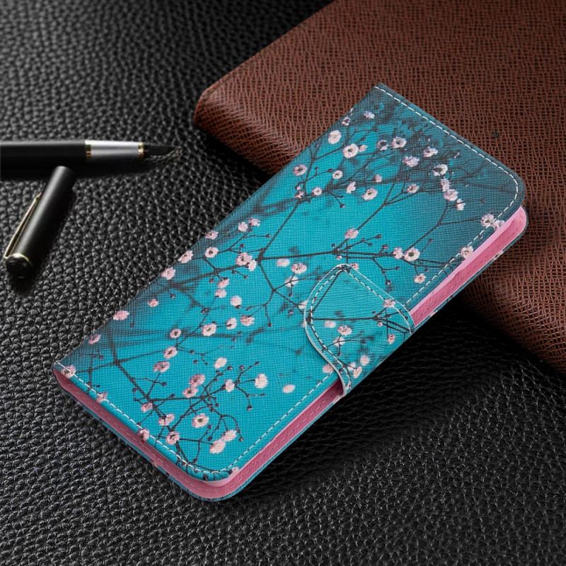 Capa Folio Para Google Pixel 6 Ramo De Árvore Florido