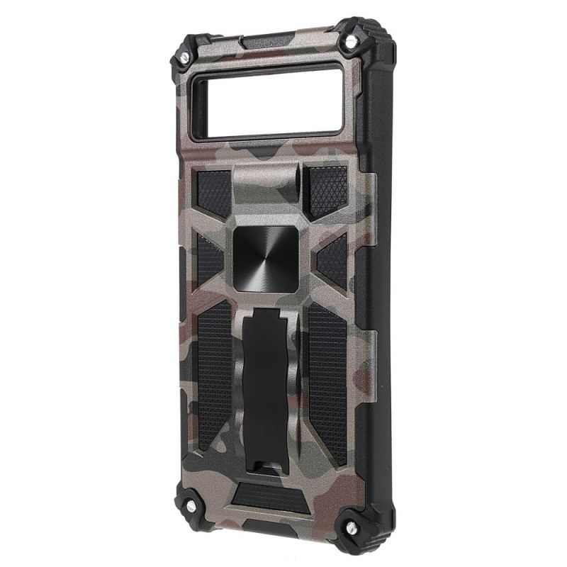 Capa Para Google Pixel 6 Suporte Removível De Camuflagem