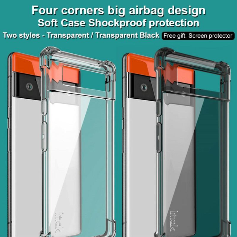 Capa Para Google Pixel 6 Transparente Com Filme De Tela Imak