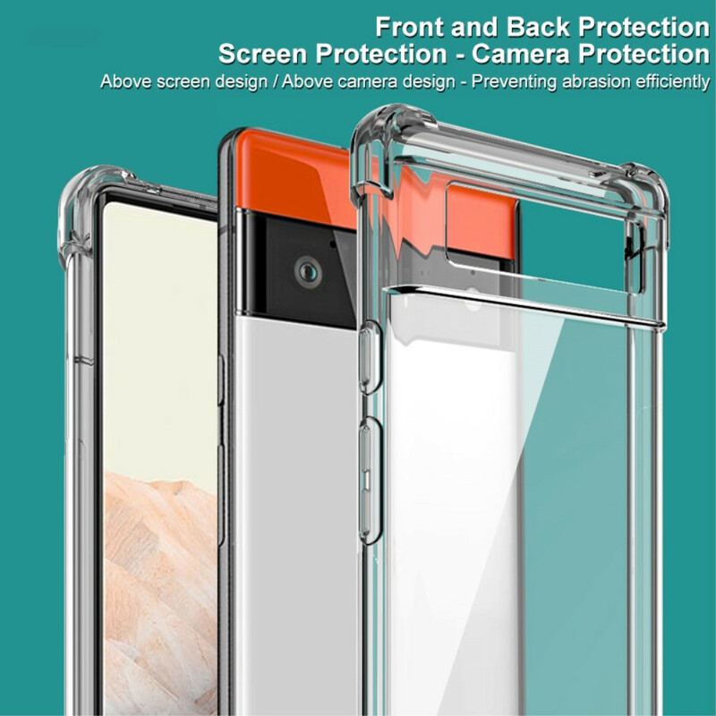 Capa Para Google Pixel 6 Transparente Com Filme De Tela Imak