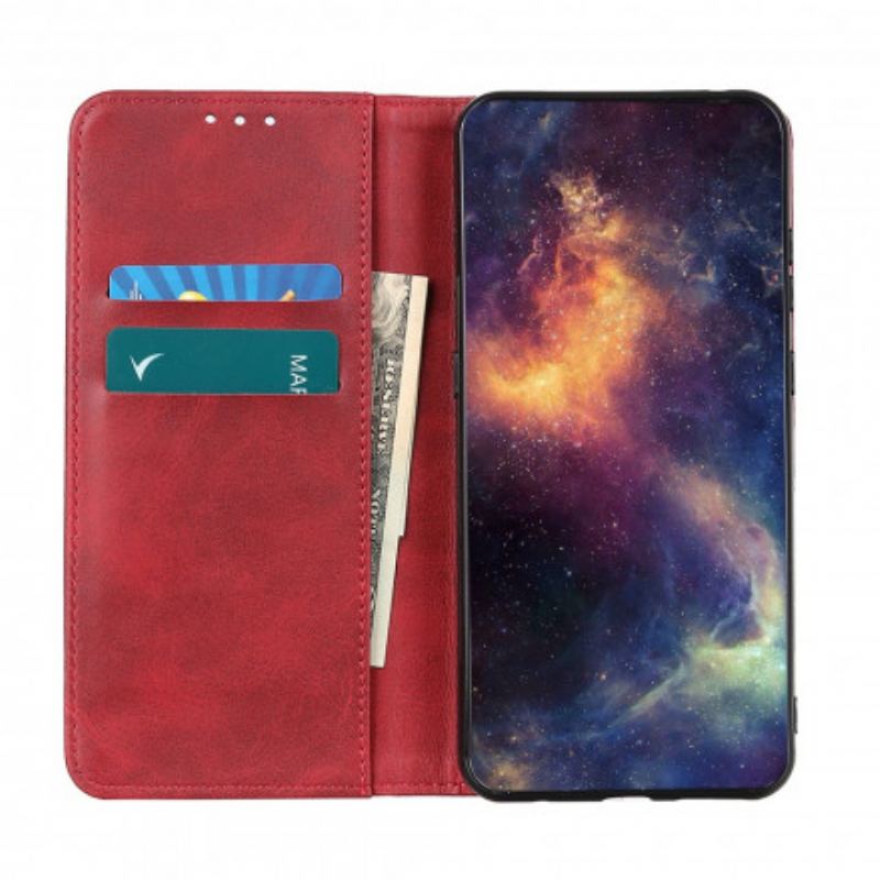 Capa De Celular Para Oppo A15 Flip Couro Rachado